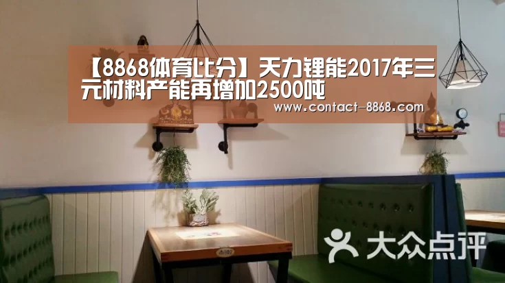 【8868体育比分】天力锂能2017年三元材料产能再增加2500吨(图2) 8868体育app
